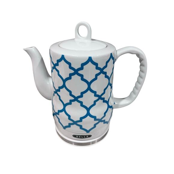 Bella Ceramic Electric Kettle Blue White Moroccan 1.5L Model KE17397 Tested Work - Picture 8 of 12